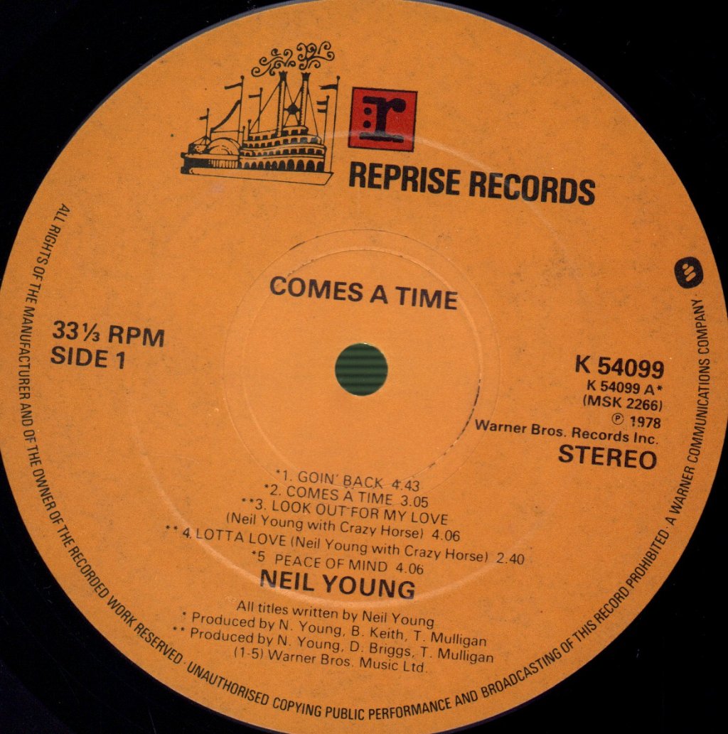 Neil Young - Comes A Time - Lp
