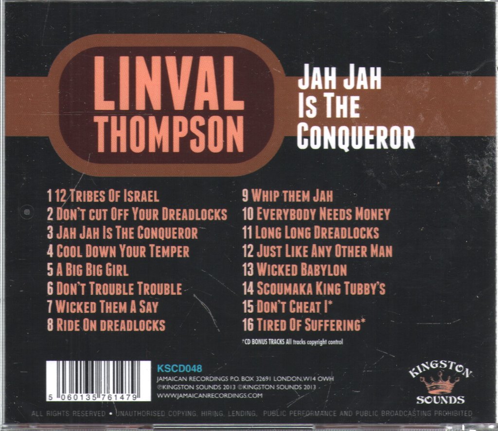 Linval Thompson - Jah Jah Is The Conqueror - Cd