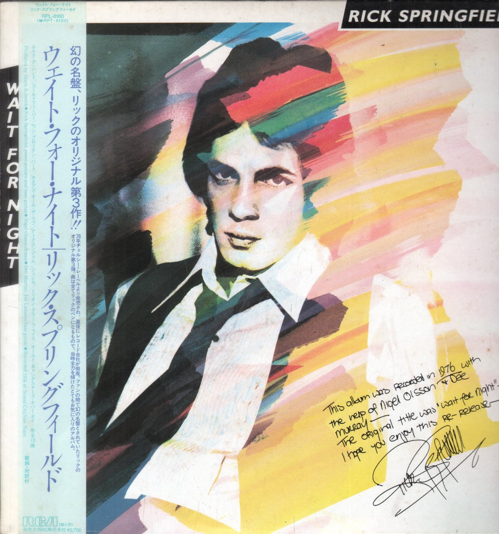 Rick Springfield - Wait For Night - Lp