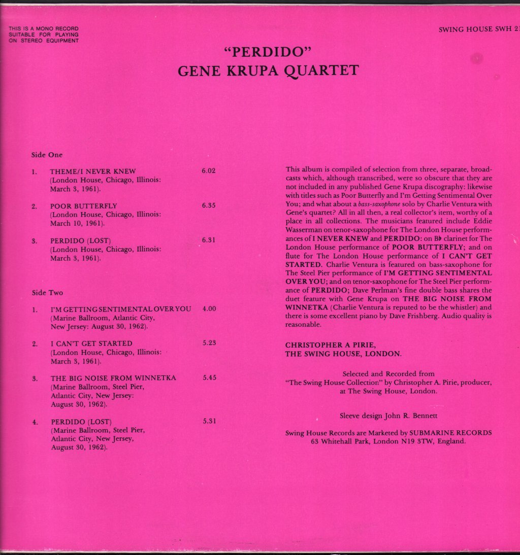 Gene Krupa - Perdido - Lp