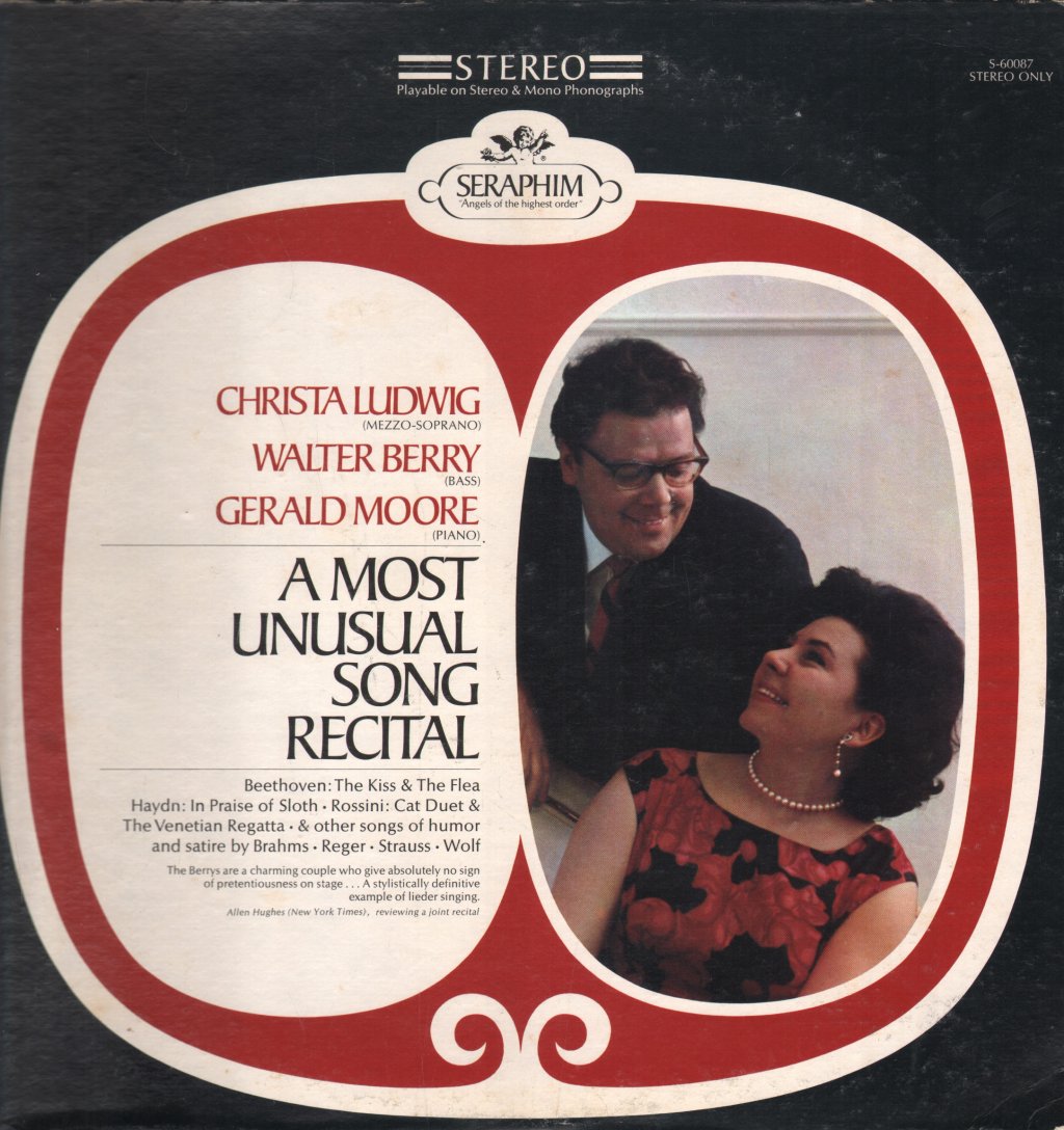 Christa Ludwig / Walter Berry / Gerald Moore - A Most Unusual Song Recital - Lp