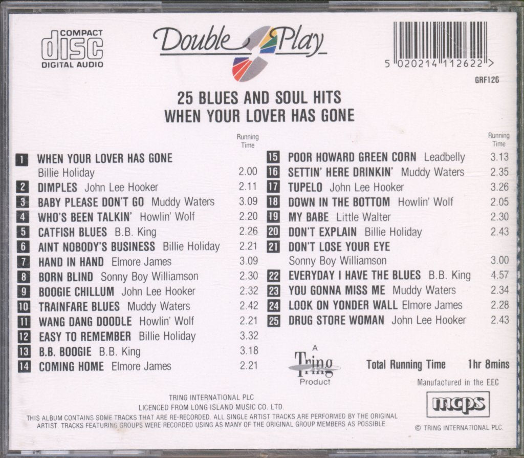 Various Artists - When Your Lover Has Gone (25 Blues & Soul Hits) - Cd