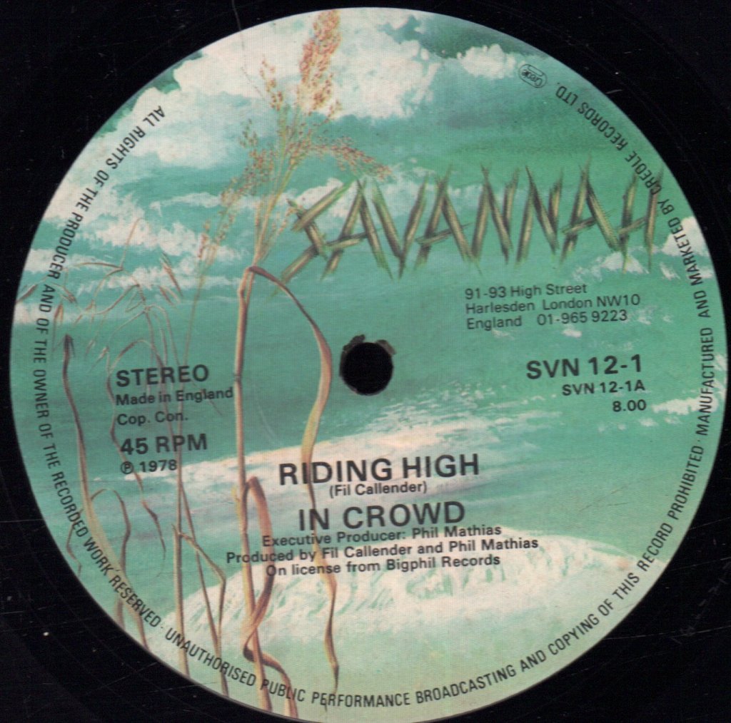 In Crowd (Reggae Act) - Riding High - 12 Inch