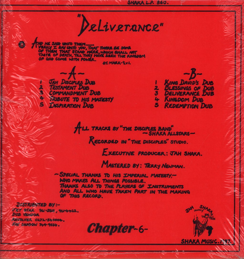 Jah Shaka - Deliverance - Commandments Of Dub Chapter 6 - Lp