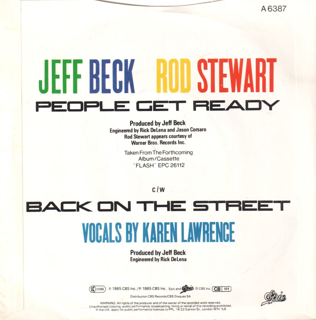 Jeff Beck And Rod Stewart - People Get Ready - 7 Inch