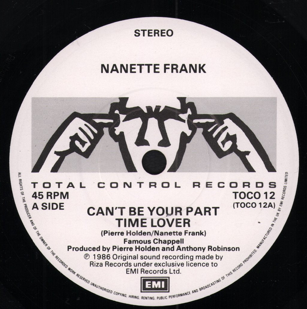 Nanette Frank - Can't Be Your Part Time Lover - 7 Inch