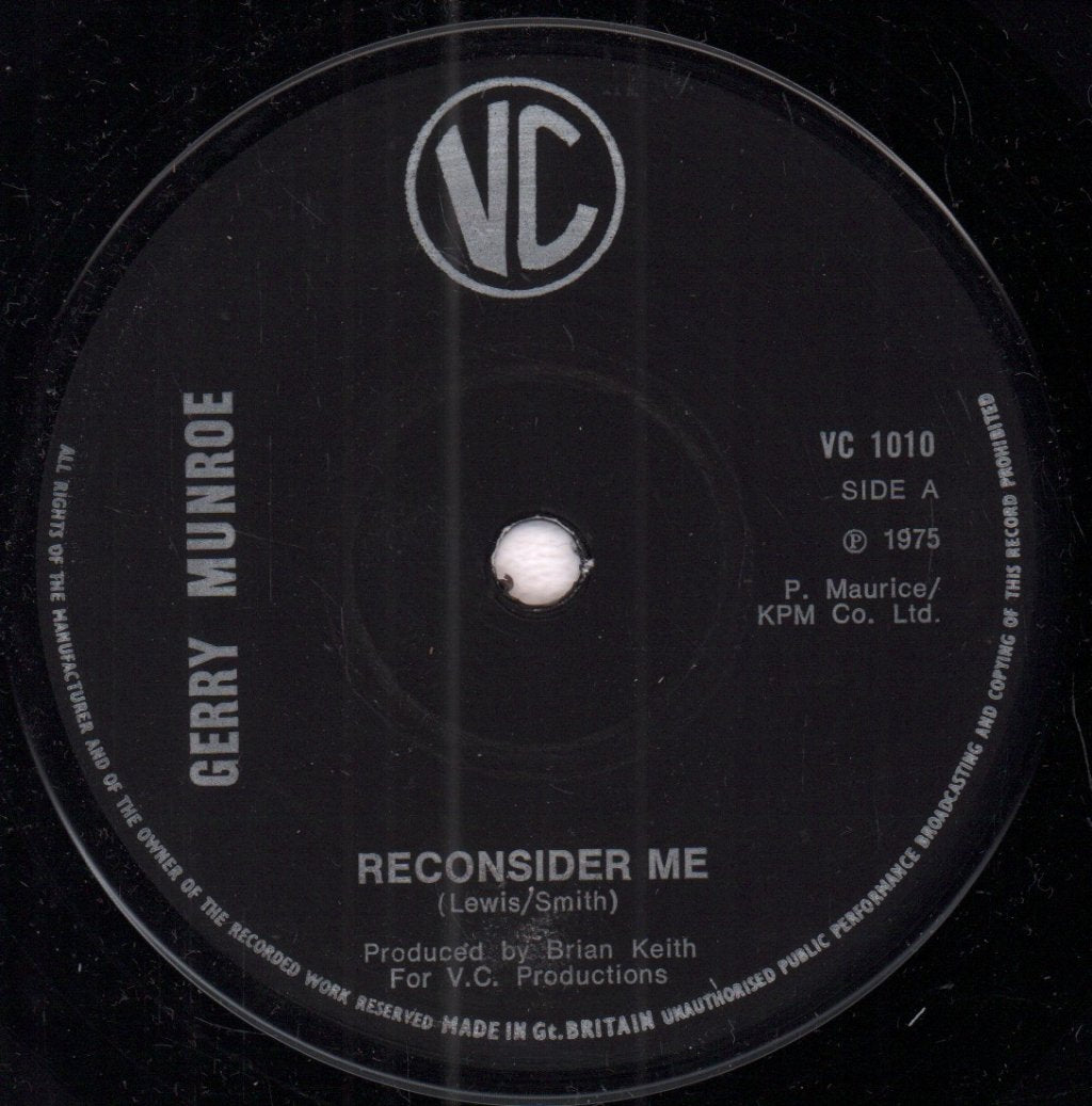 Gerry Monroe - Reconsider Me - 7 Inch