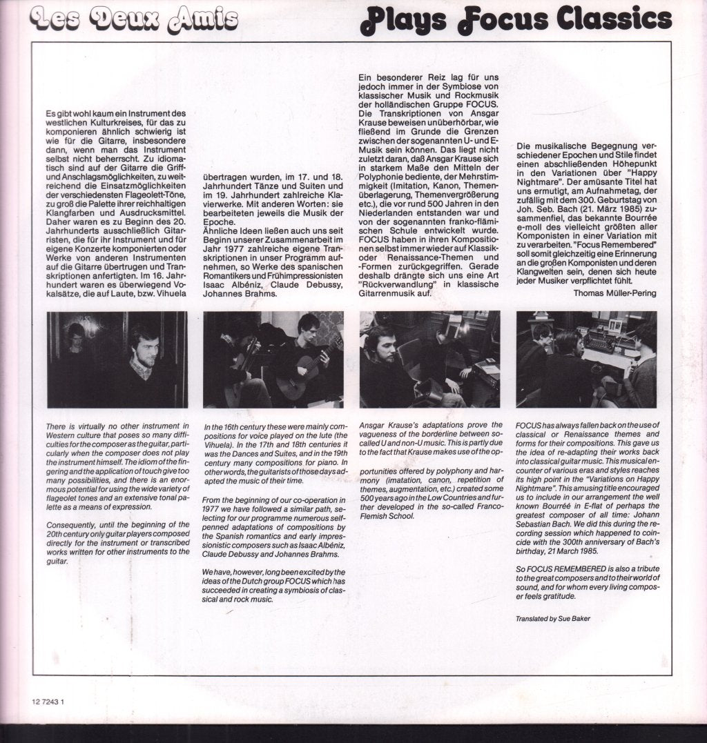 Les Deux Amis - Plays Focus Classics - Lp