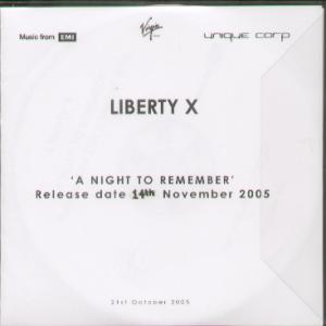 Liberty X - A Night To Remember - Cdr