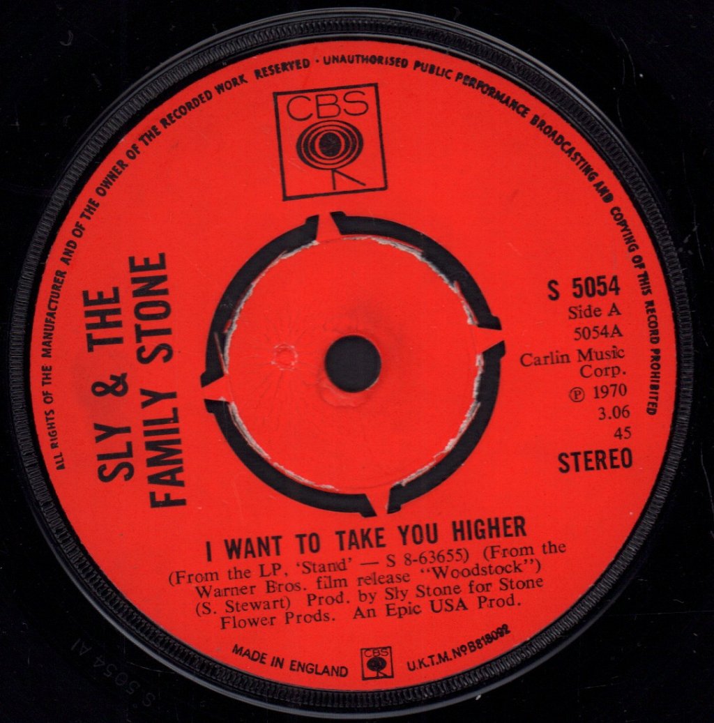 Sly & The Family Stone - I Want To Take You Higher - 7 Inch