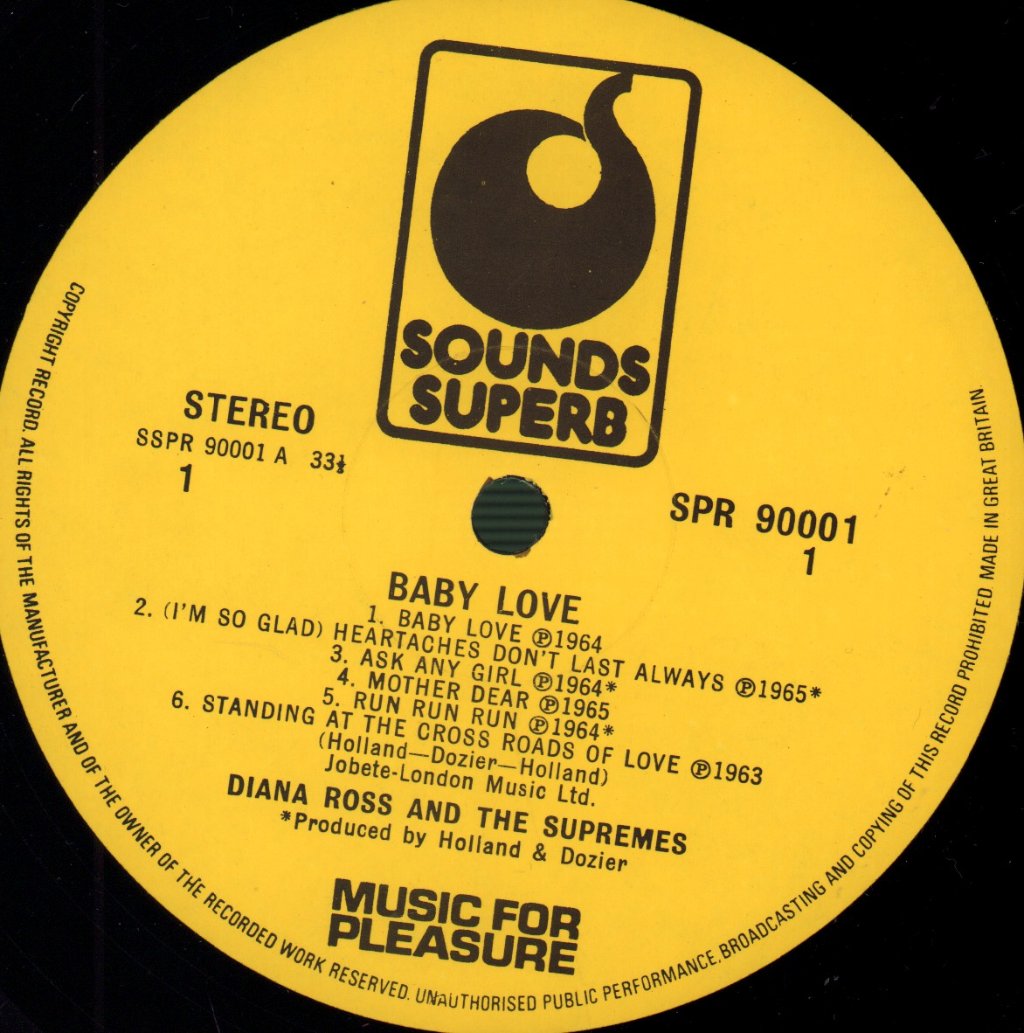 Diana Ross And The Supremes - Baby Love - Lp
