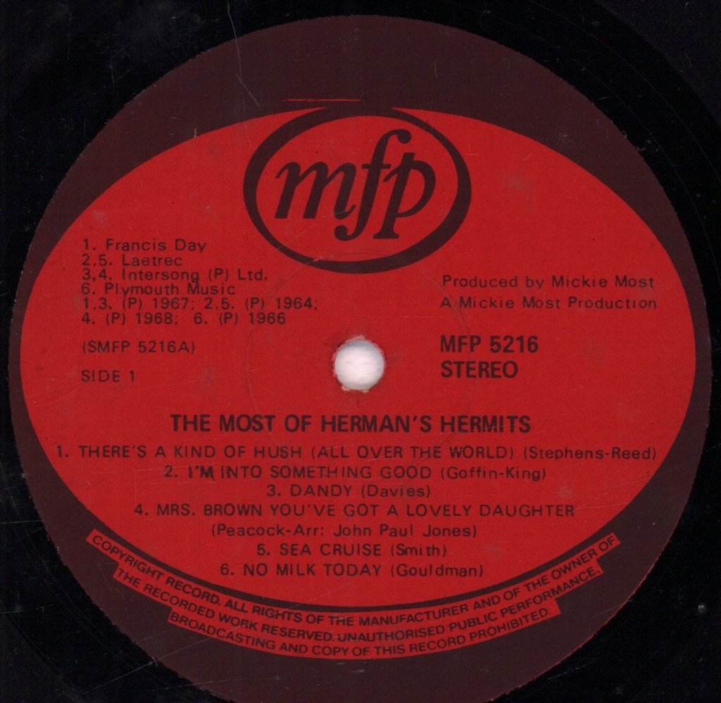 Herman's Hermits - Most Of - Lp