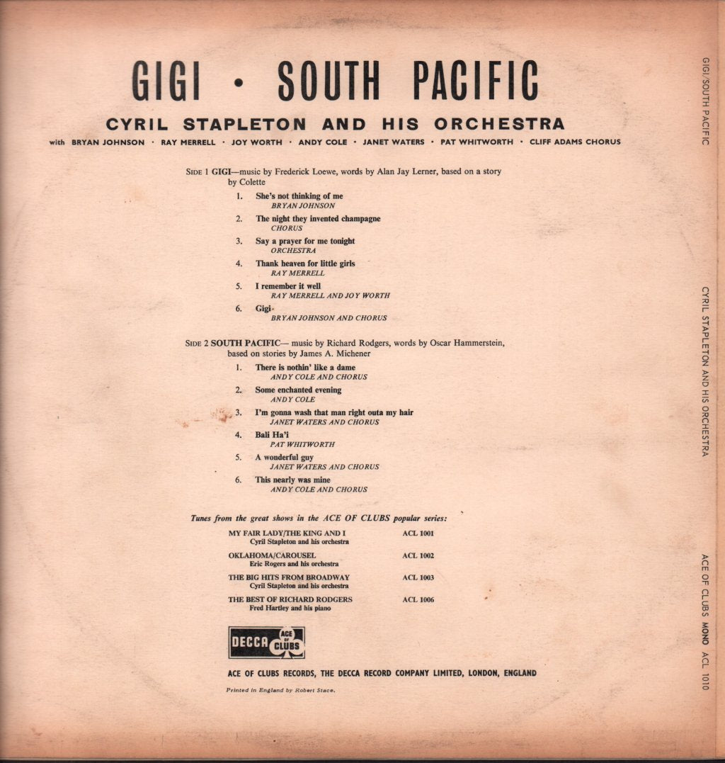 Cyril Stapleton And His Orchestra - Gigi - Lp