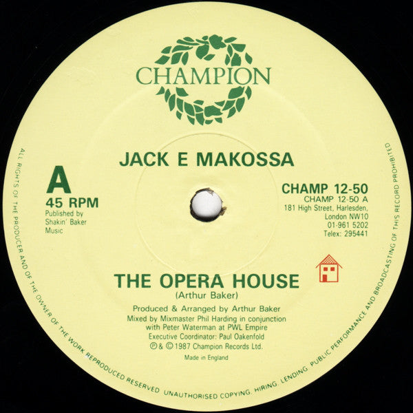 Jack E Makossa - Opera House - 12 Inch