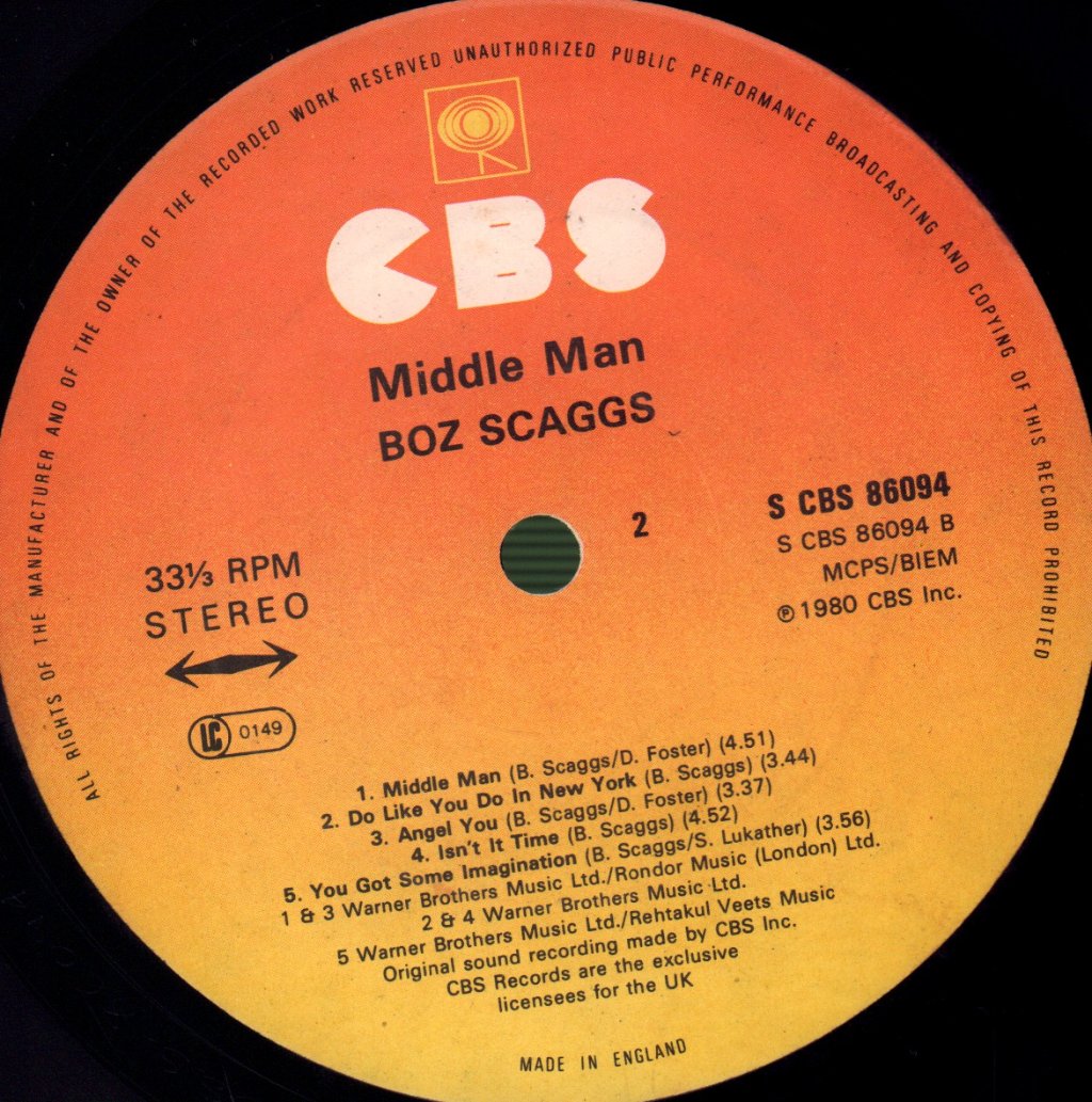 Boz Scaggs - Middle Man - Lp