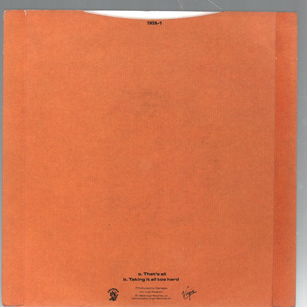 Genesis - That's All - 7 Inch
