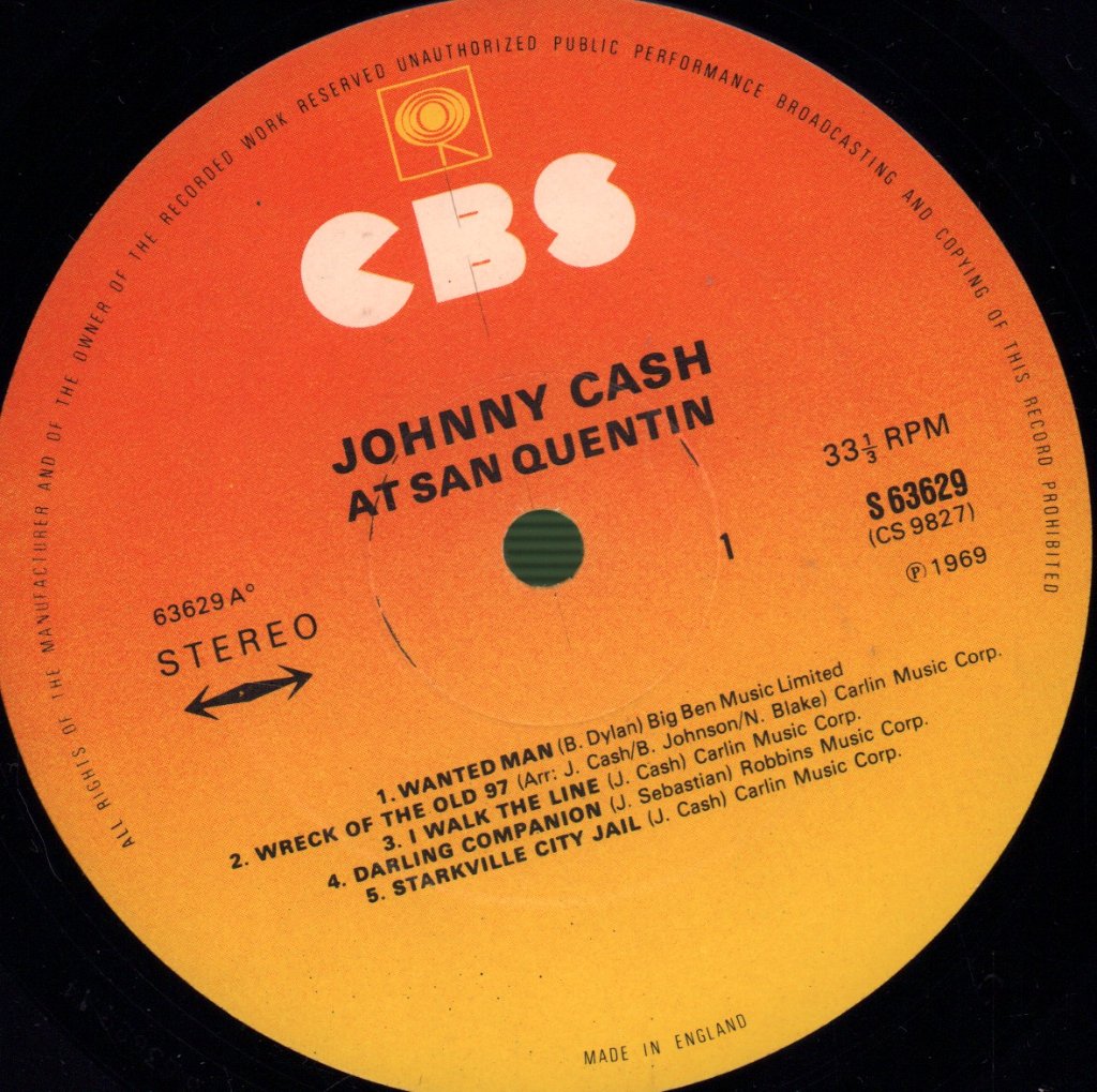 Johnny Cash - At San Quentin - Lp