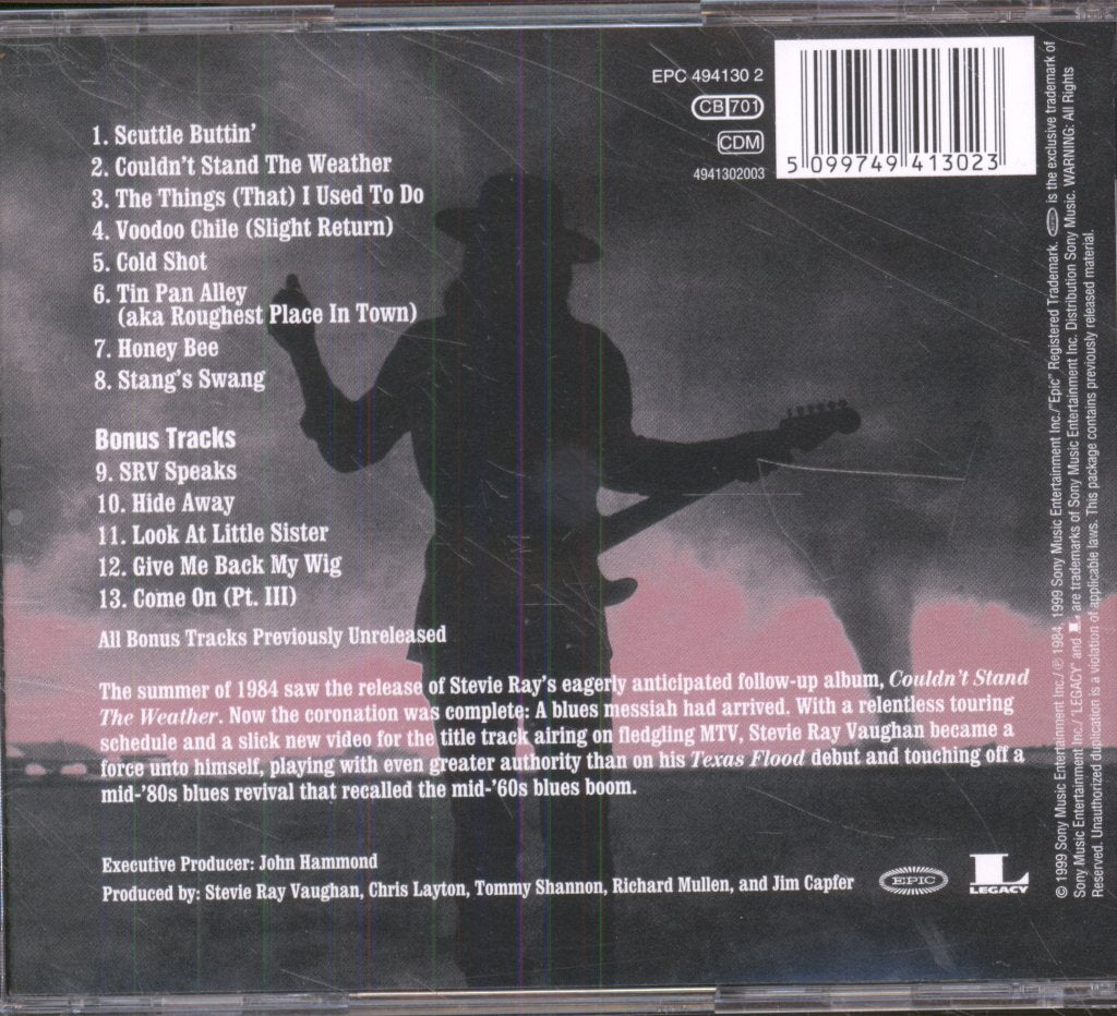 Stevie Ray Vaughan & Double Trouble - Couldn't Stand The Weather - Cd