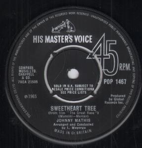 Johnny Mathis - Sweetheart Tree - 7 Inch