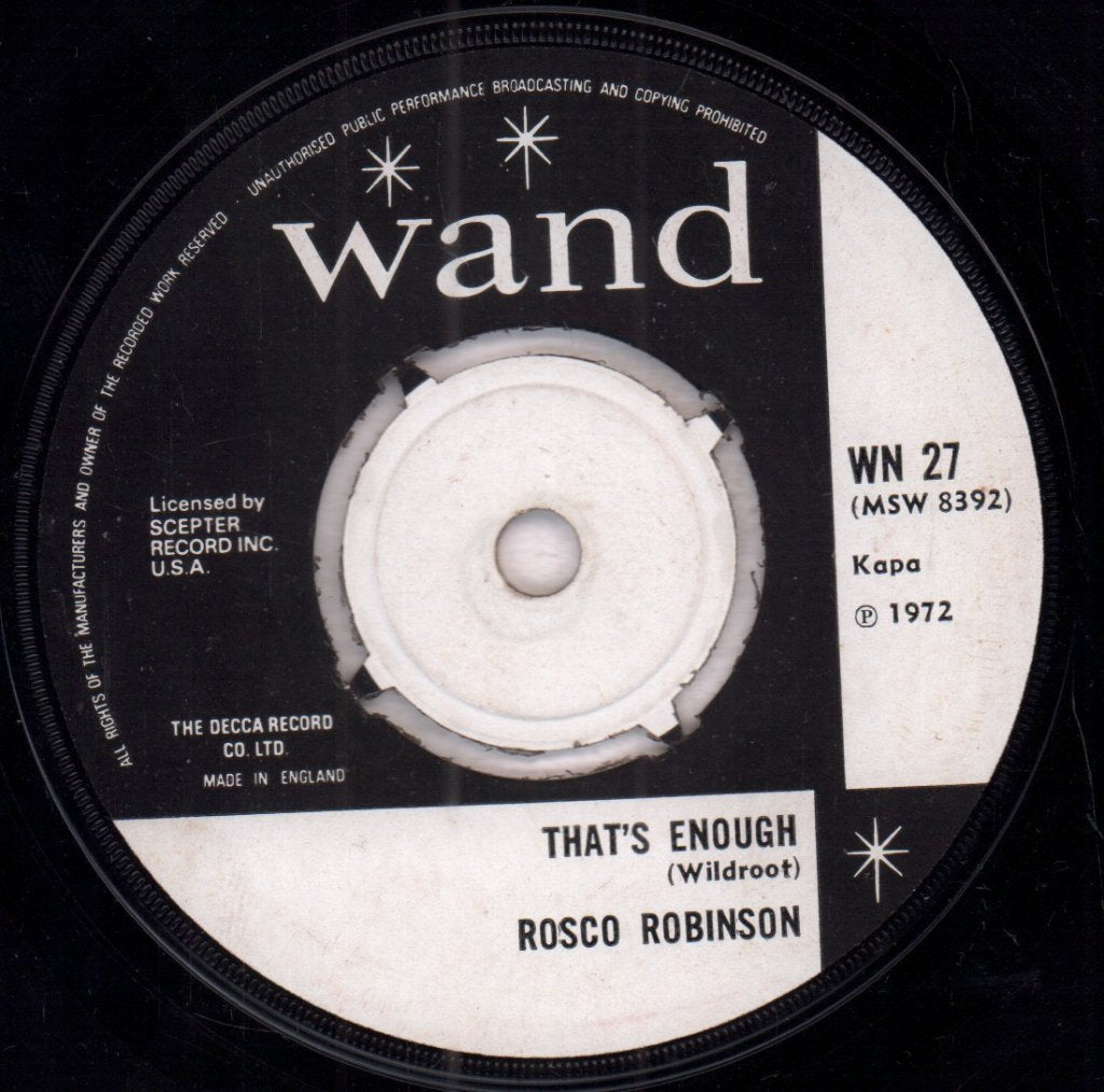 Rosco Robinson - That's Enough - 7 Inch