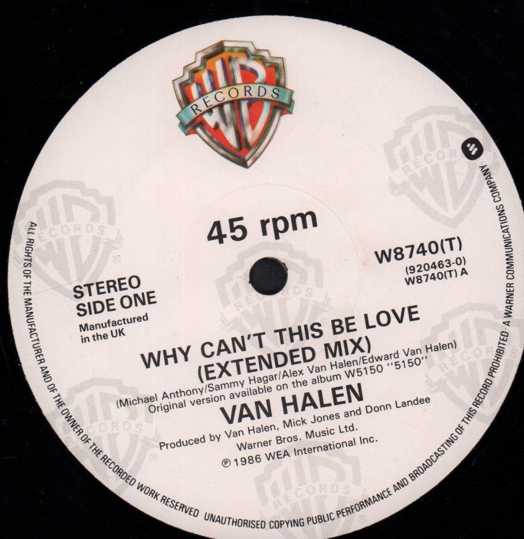 Van Halen - Why Can't This Be Love - 12 Inch