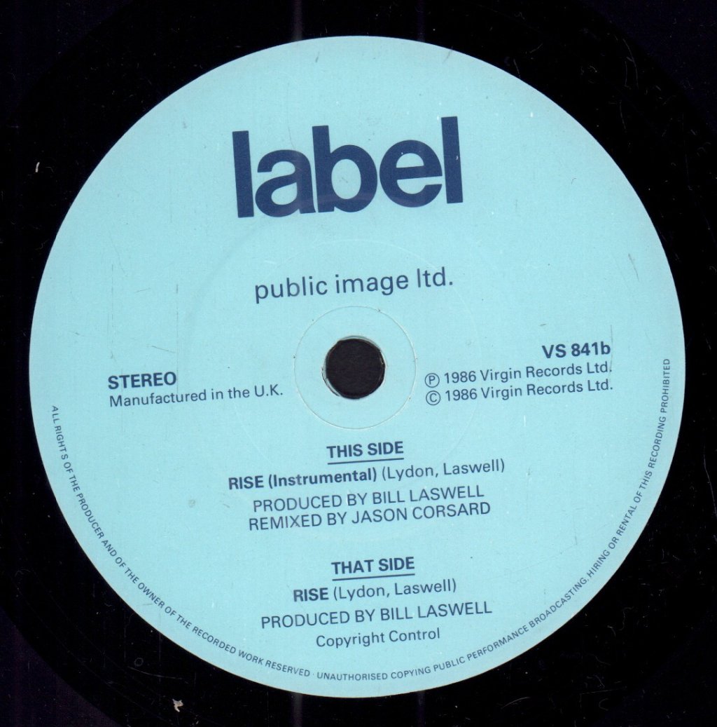Public Image Ltd - Rise - 7 Inch