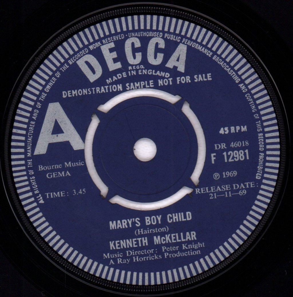 Kenneth McKellar - Mary's Boy Child - 7 Inch