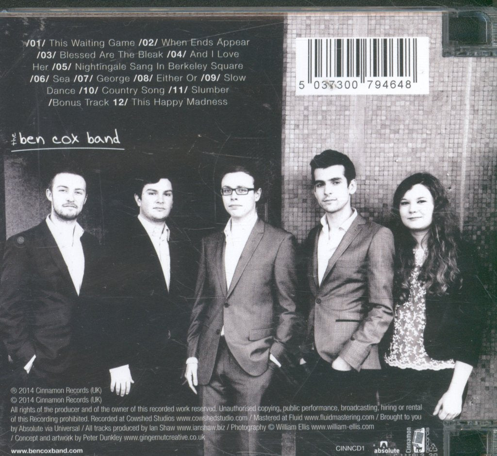 Ben Cox Band - This Waiting Game - Cd