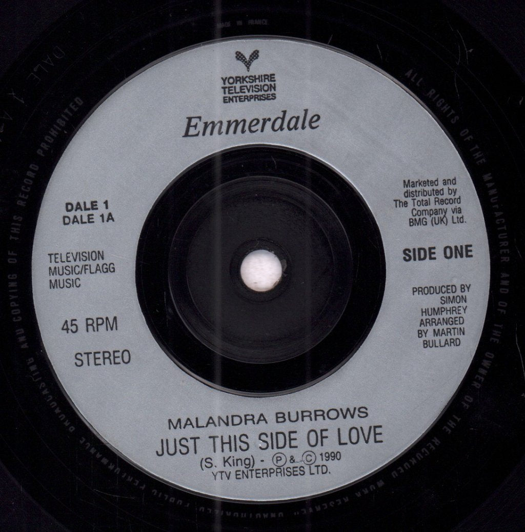 Malandra Burrows - Just This Side Of Love - 7 Inch