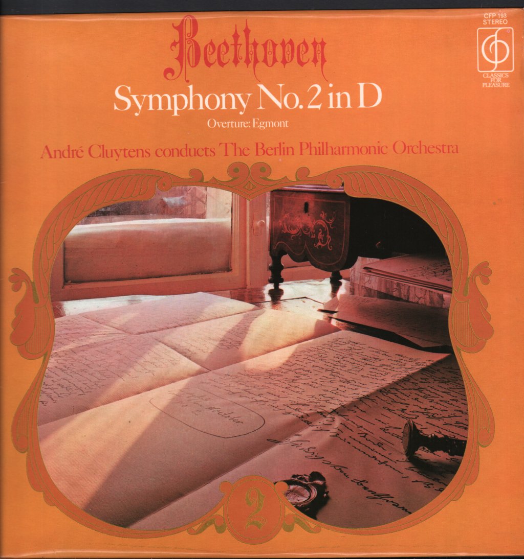 Andre Cluytens / Berlin Philharmonic Orchestra - Beethoven - Symphony No.2 In D / Overture: Egmont - Lp