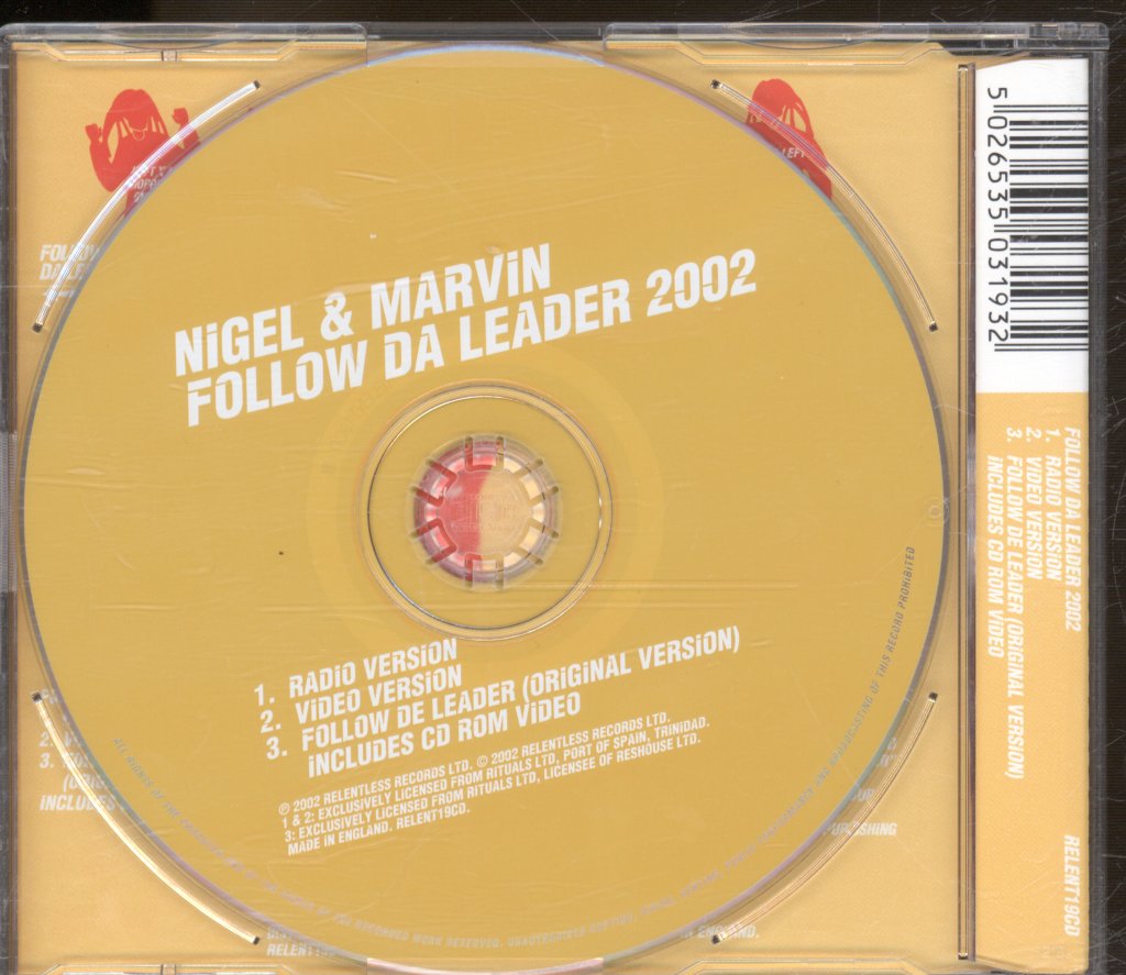 Nigel And Marvin - Follow Da Leader - Cd
