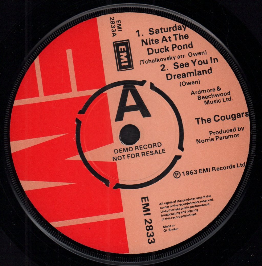 Cougars (60'S) - Saturday Nite With - 7 Inch