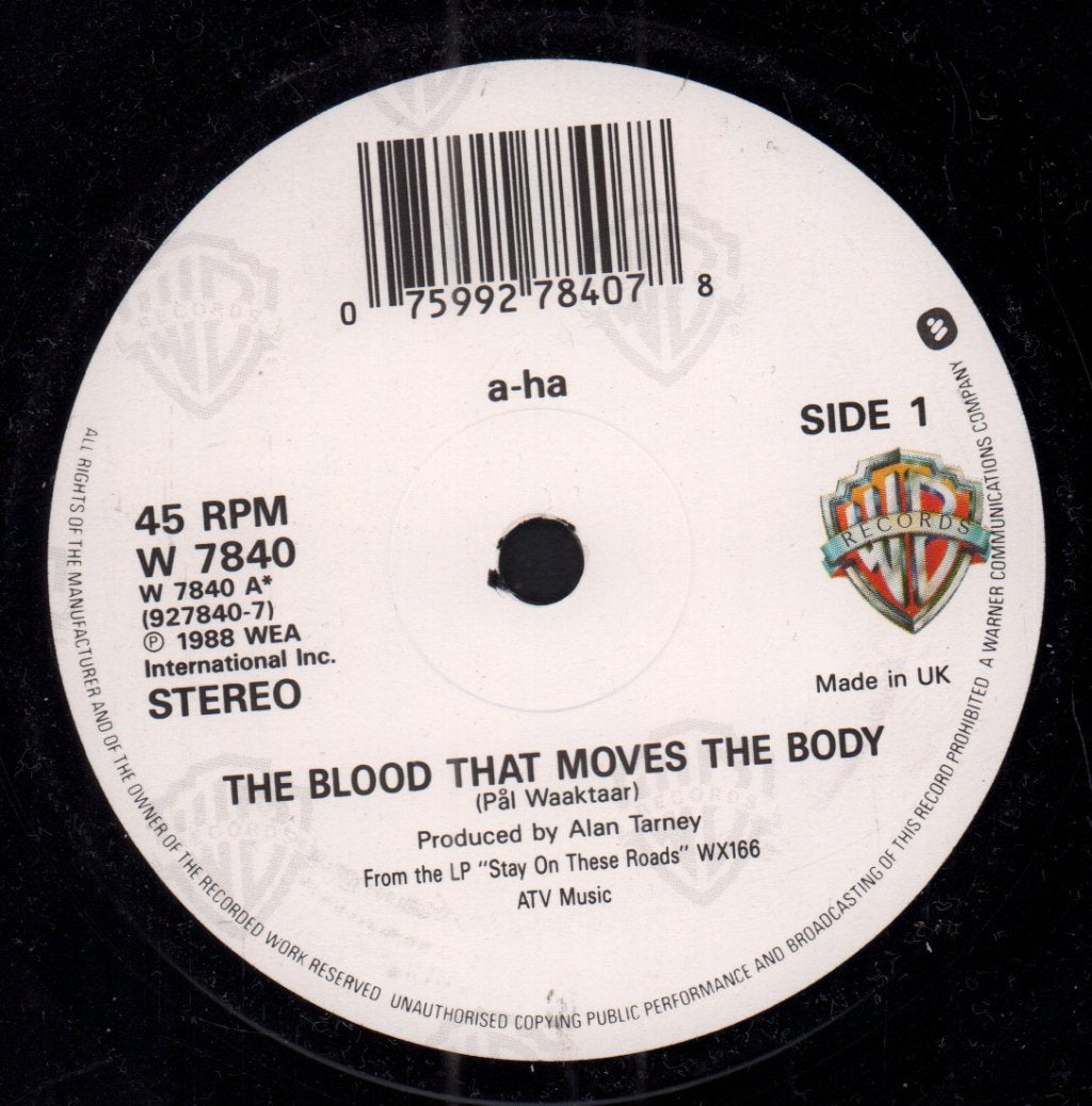 A-Ha - Blood That Moves The Body - 7 Inch