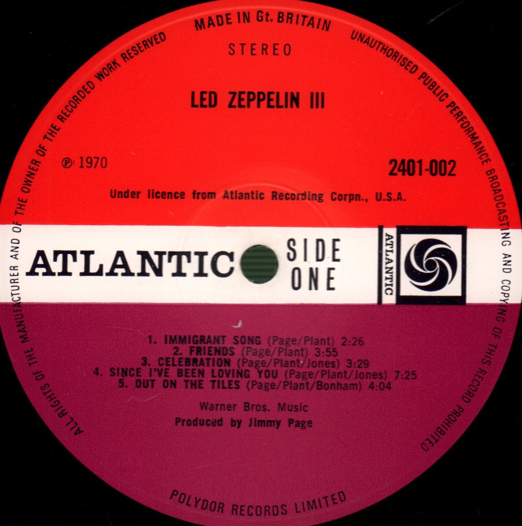 Led Zeppelin - 3 - Lp