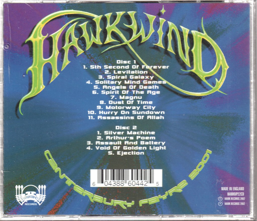 Hawkwind - Canterbury Fayre 2001 - Double Cd