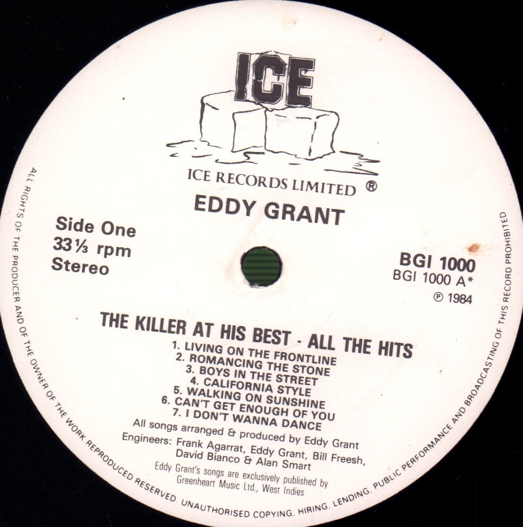 Eddy Grant - Killer At His Best - All The Hits - Lp
