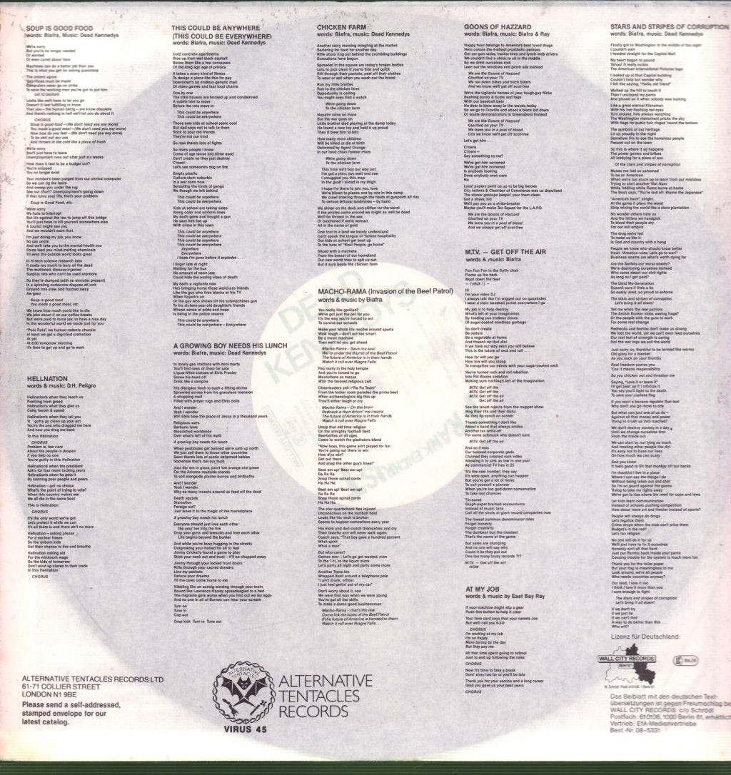 Dead Kennedys - Frankenchrist - Lp