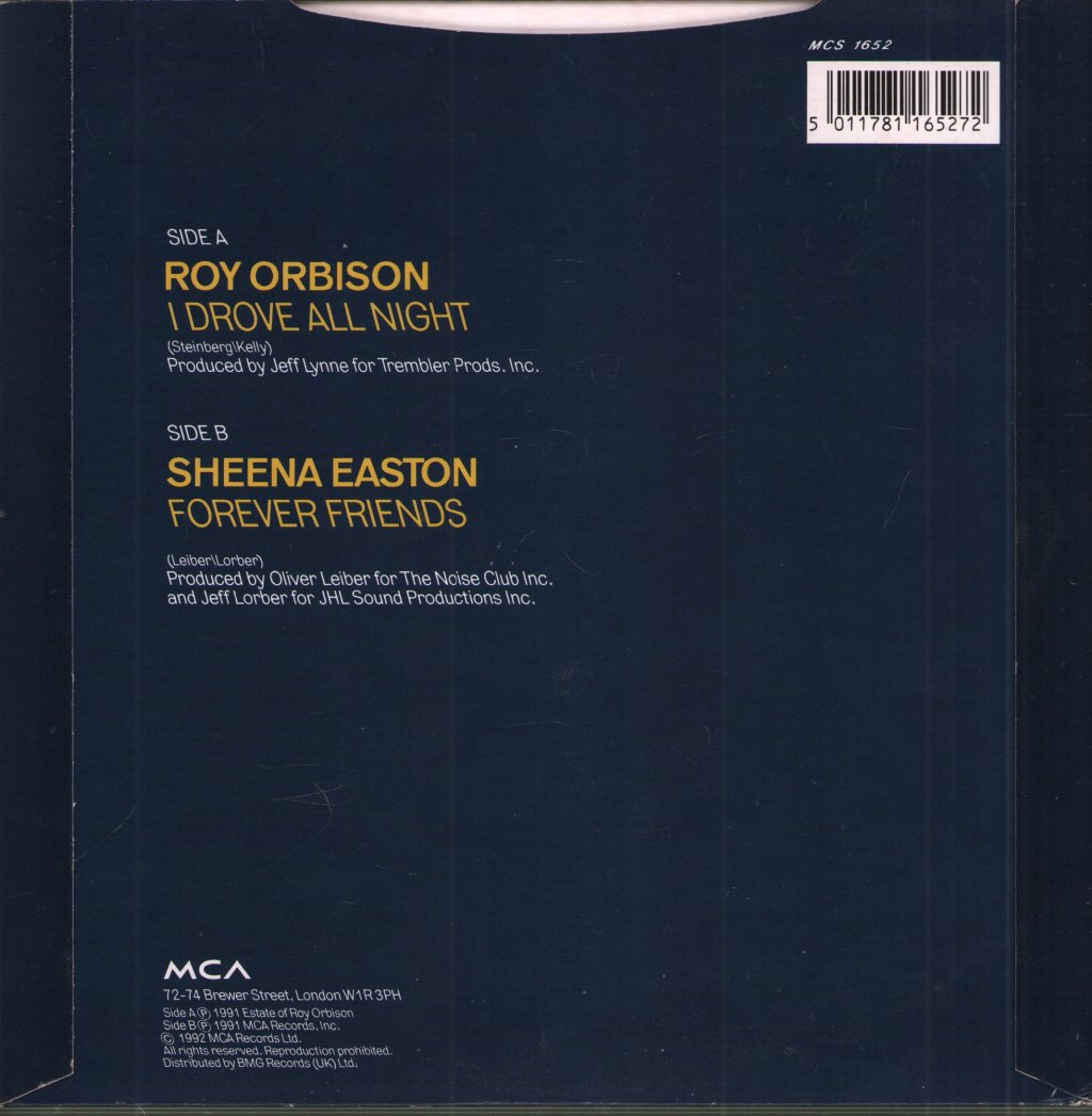 Roy Orbison - I Drove All Night - 7 Inch