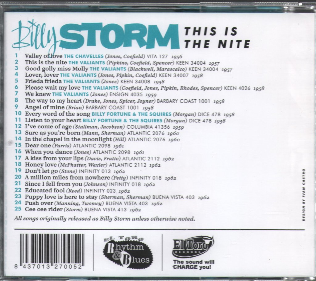 Billy Storm - This Is The Nite - Cd