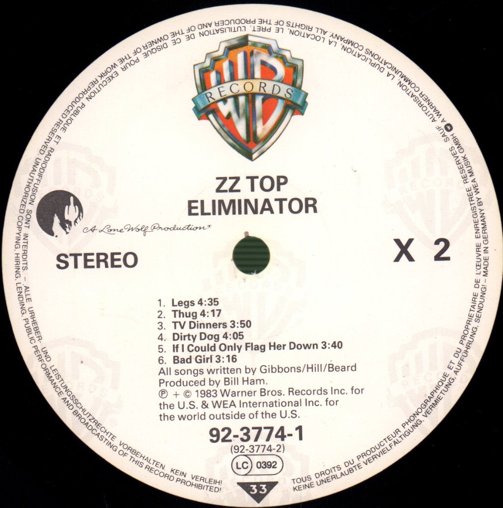 ZZ Top - Eliminator - Lp