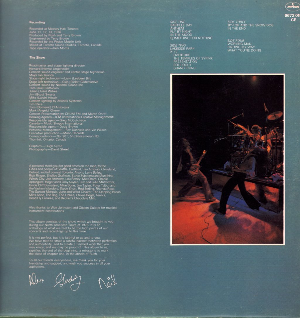 Rush - All The World's A Stage - Double Lp