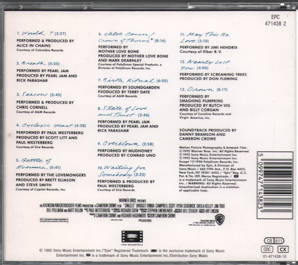 Singles - Original Motion Picture Soundtrack - Cd