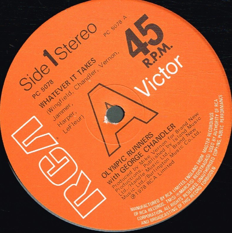 Olympic Runners With George Chandler - Whatever It Takes - 12 Inch