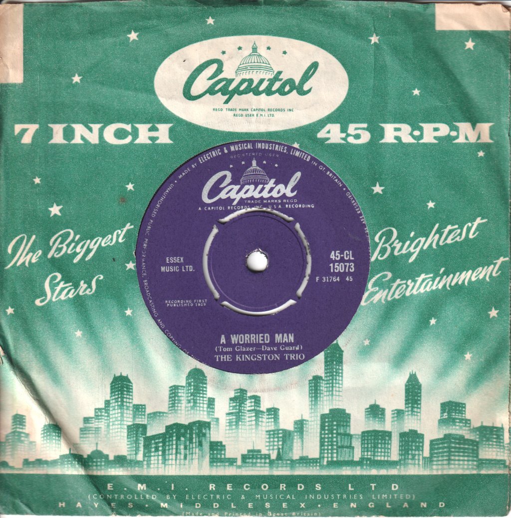 Kingston Trio - A Worried Man - 7 Inch