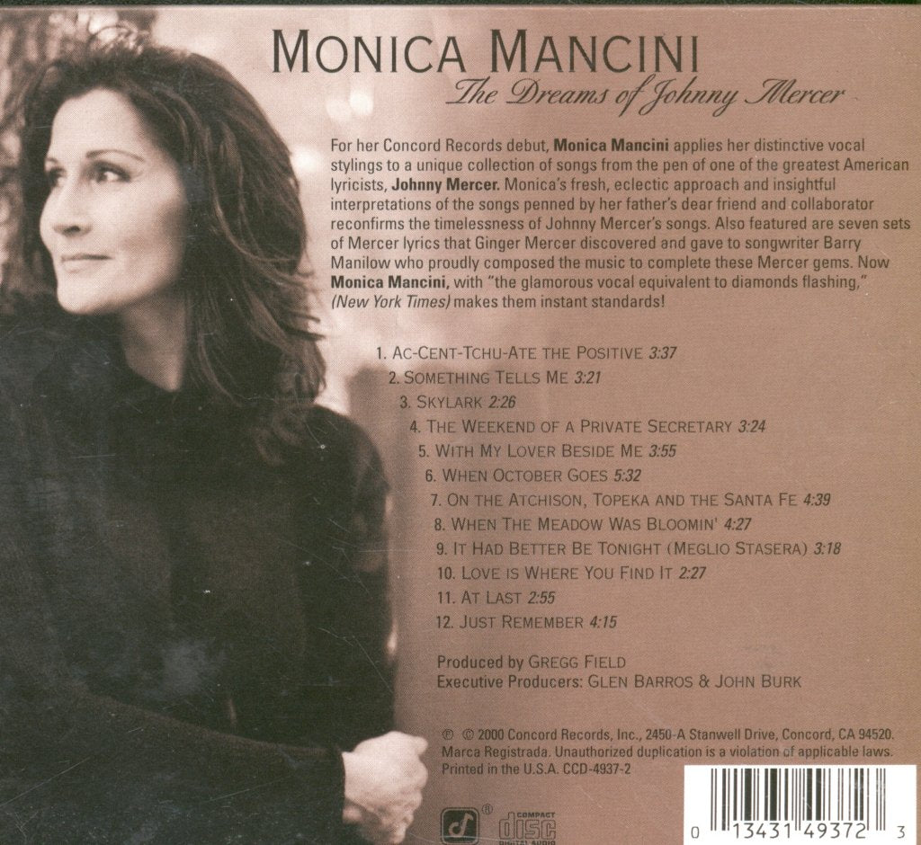 Monica Mancini - Dreams Of Johnny Mercer - Cd