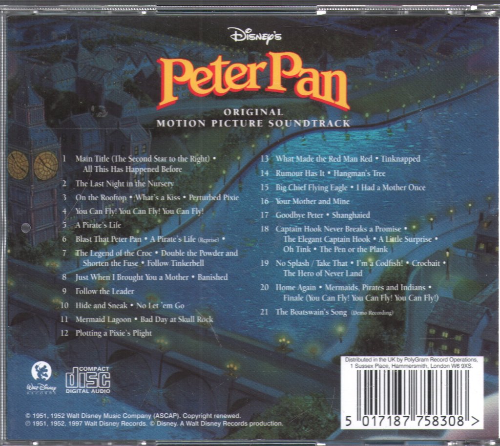 Disney's Peter Pan - Original Motion Picture Soundtrack - Cd