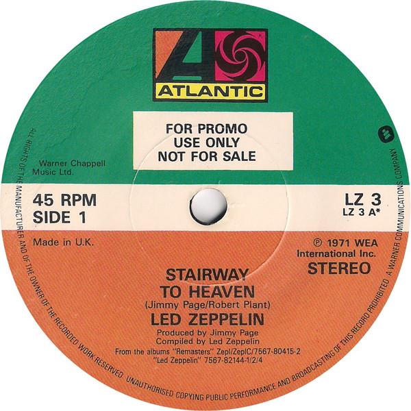 Led Zeppelin - Stairway To Heaven - 7 Inch