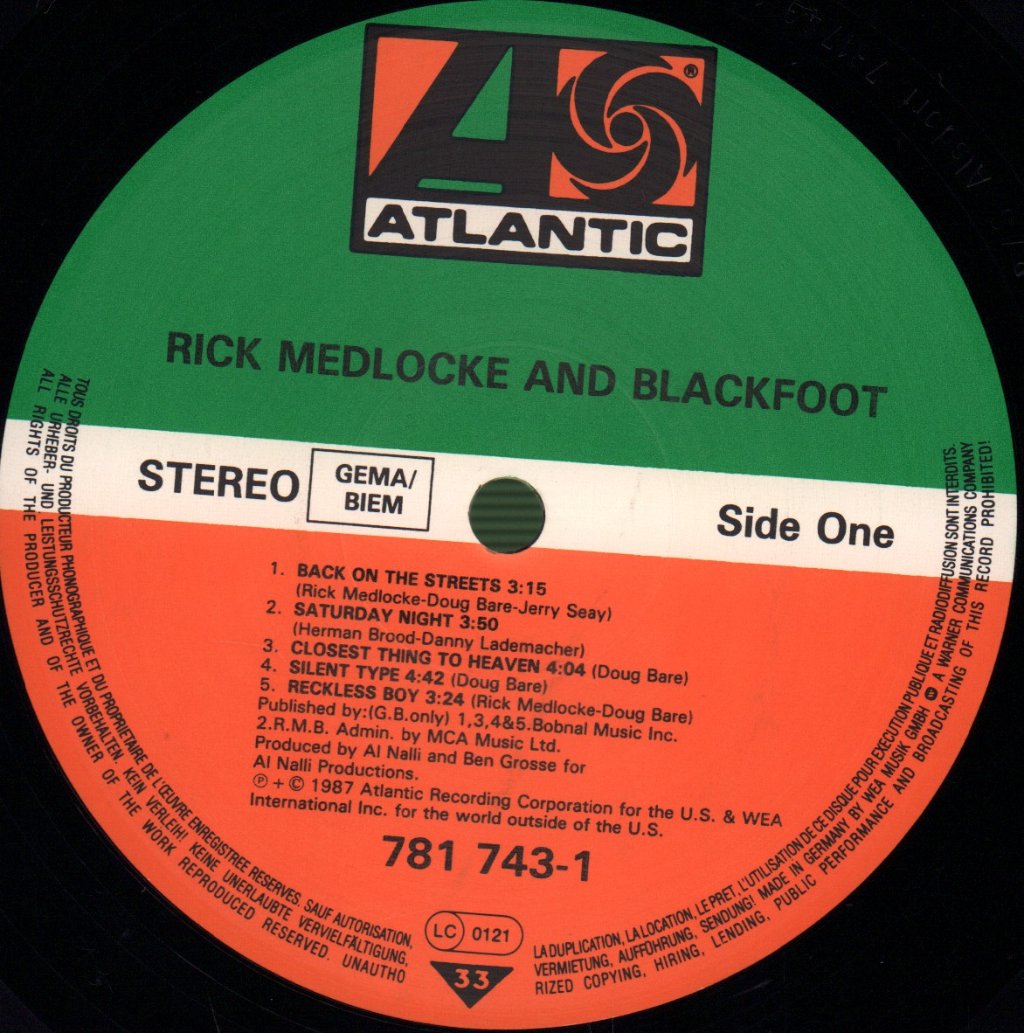 Rick Medlocke And Blackfoot - Rick Medlocke And Blackfoot - Lp
