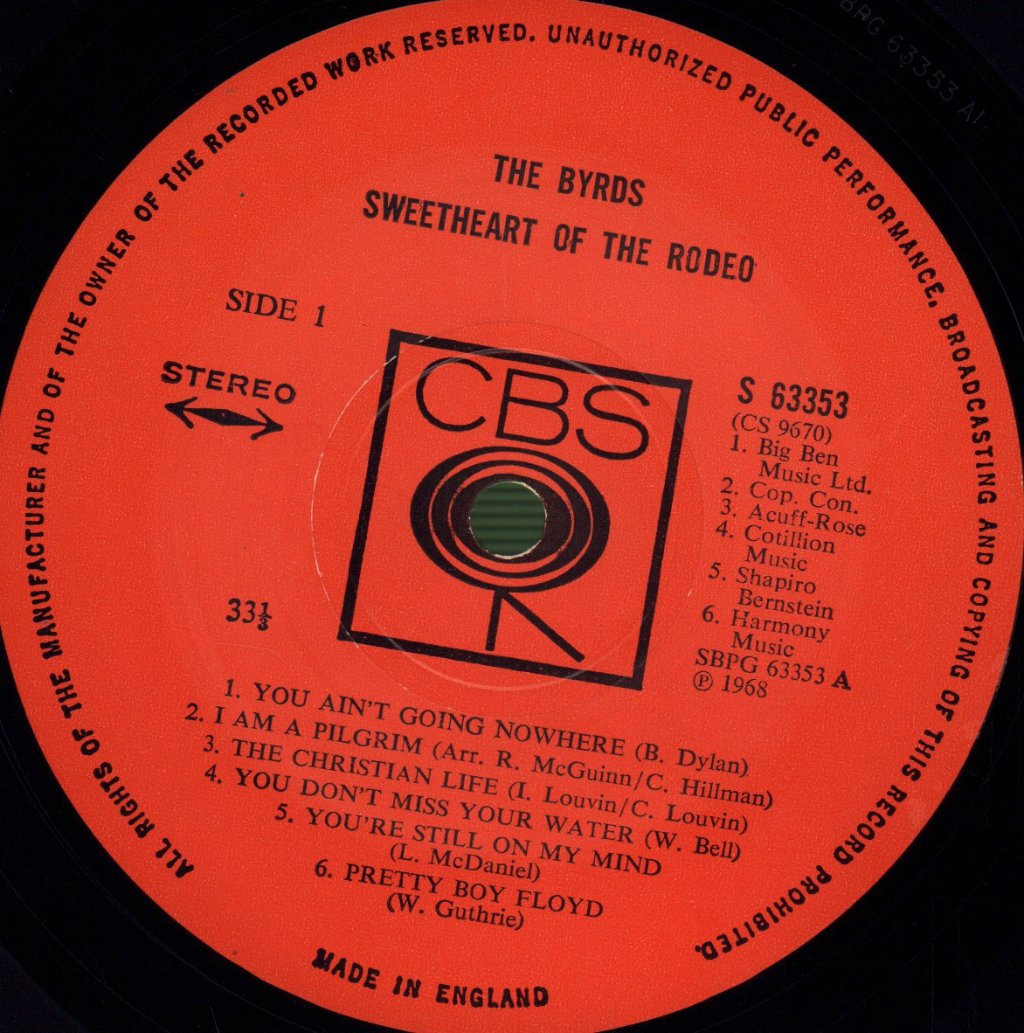 Byrds - Sweetheart Of The Rodeo - Lp