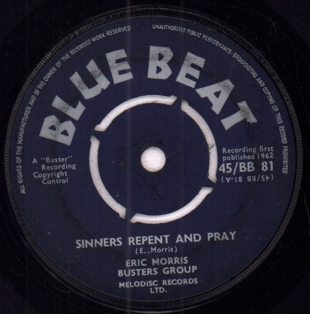 Eric Morris Busters Group - Sinners Repent And Pray - 7 Inch